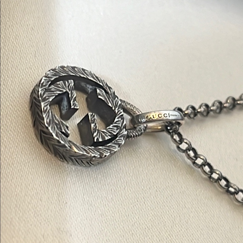 Gucci Interlocking G Arabesque Pendant Necklace A… - image 3